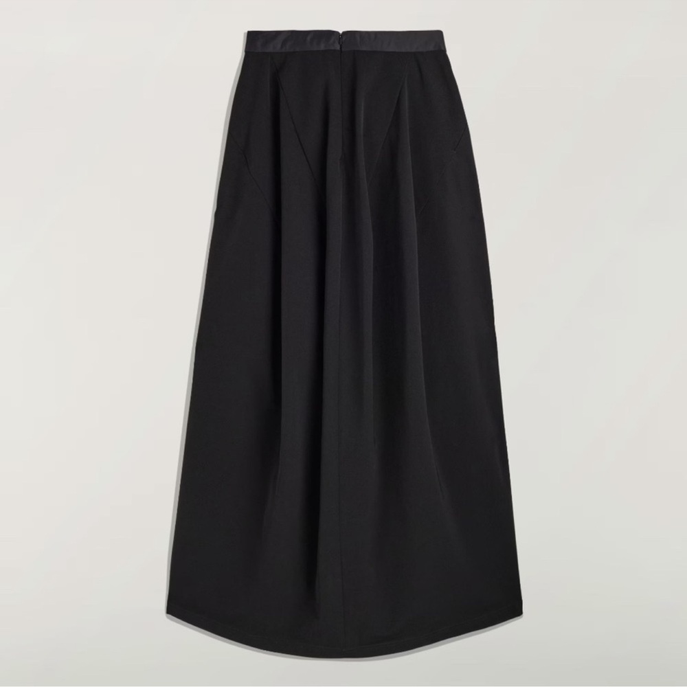 ADIDAS Y3 YOHJI YAMAMOTO Black Tie Waist Maxi Skirt NWOT M - Picture 5 of 12
